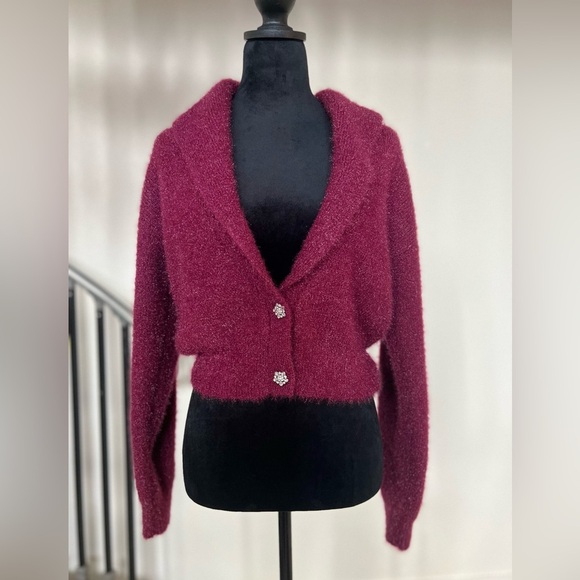 House of Harlow 1960 Fuzzy Cardigan - Picture 1 of 8